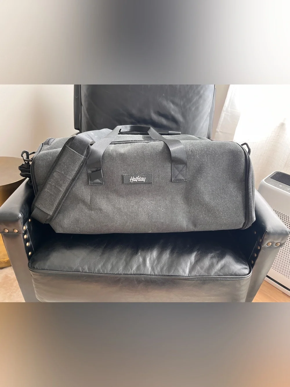 Halfday Charcoal Black Duffel Garment Bag -45L